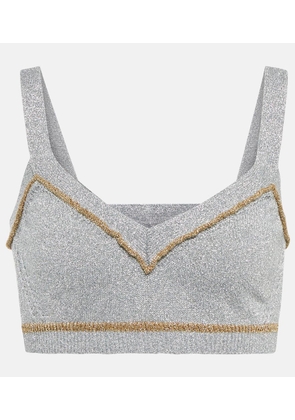Rabanne Metallic knit crop top