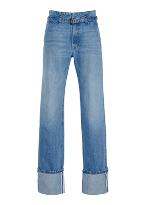 Brandon Maxwell The Alexa Cuffed Rigid Low-Rise Straight-Leg Jeans - Moda Operandi