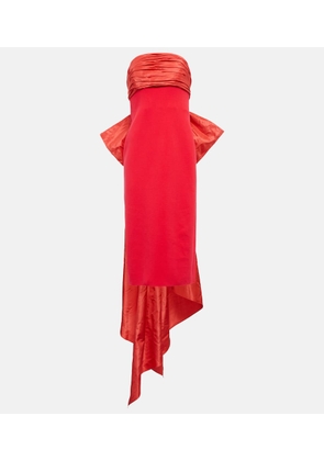 Oscar de la Renta Satin-trimmed gown