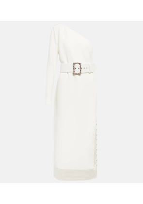 Safiyaa Asymmetrical crepe midi dress