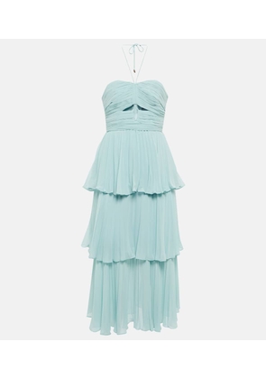 Self-Portrait Cutout halterneck midi dress