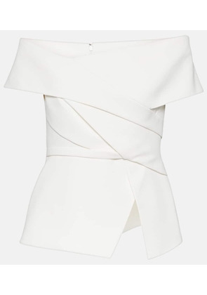 Safiyaa Bridal Eimear off-shoulder crepe top