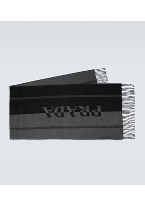 Prada Logo wool scarf