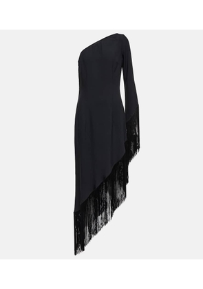 Taller Marmo Aventador fringed one-shoulder midi dress
