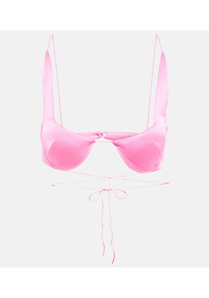 Alex Perry Pierce satin bralette