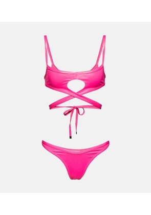 The Attico Square wrap bikini