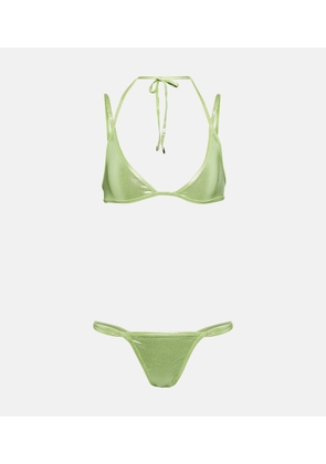 The Attico Halterneck bikini top
