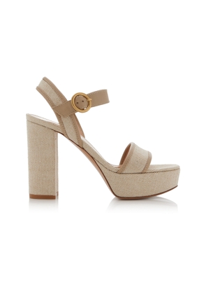 Gianvito Rossi Milos Canvas Platform Sandals - Moda Operandi