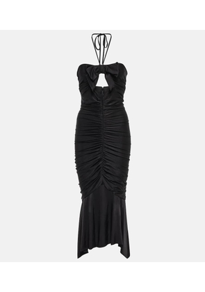 Alexandre Vauthier Halterneck jersey midi dress