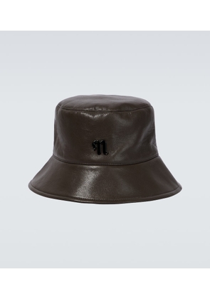 Nanushka Caran faux-leather bucket hat