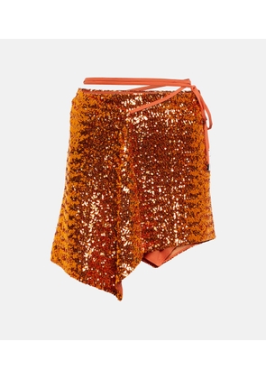 The Attico Wrap-around waist miniskirt