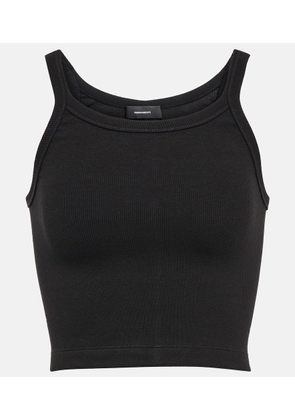 Wardrobe.NYC x Hailey Bieber HB ribbed-knit jersey crop top