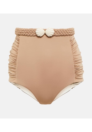 Johanna Ortiz High-rise belted bikini bottoms