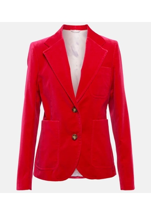 Victoria Beckham Single-breasted velvet blazer