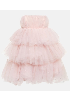 Rotate Embellished strapless tulle minidress