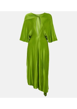 Victoria Beckham Cape sleeve cutout midi dress