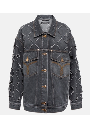 Versace Distressed denim jacket