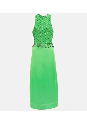 Ganni Halterneck satin midi dress