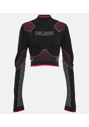 Balmain Logo crop top