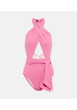 Karla Colletto Cutout halterneck swimsuit