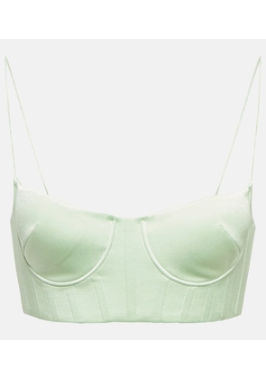Alex Perry Hart satin crepe bralette