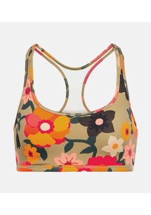 Tory Sport Printed racerback sports bra