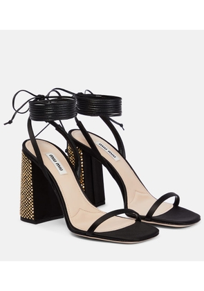 Miu Miu Embellished satin sandals