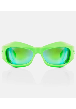 Bottega Veneta Mirrored oval sunglasses