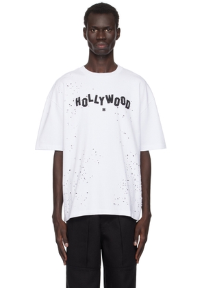 AMIRI White 'Hollywood' Shotgun T-shirt
