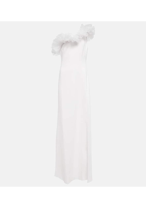 Giambattista Valli Tulle-trimmed asymmetric gown