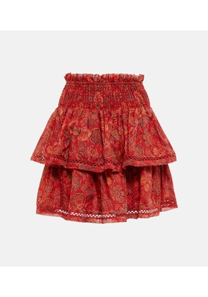 SIR Allegra floral ramie miniskirt