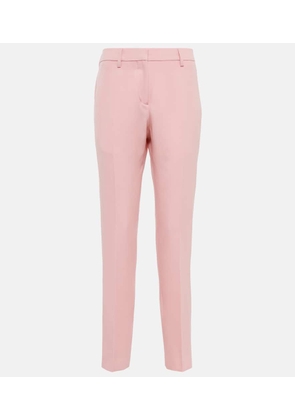 Burberry Mid-rise slim wool pants