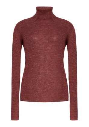 Gabriela Hearst Aldona Cashmere; Silk and Hemp Turtleneck Top - Moda Operandi