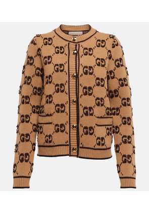 Gucci GG jacquard wool boucle cardigan
