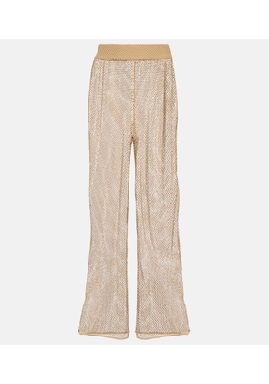 Simkhai Sullivan crystal-embellished mesh pants