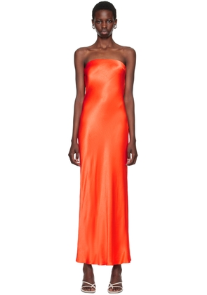 BEC + BRIDGE Orange Moon Dance Strapless Maxi Dress
