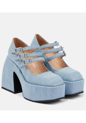 Nodaleto Bulla Marietta denim platform pumps