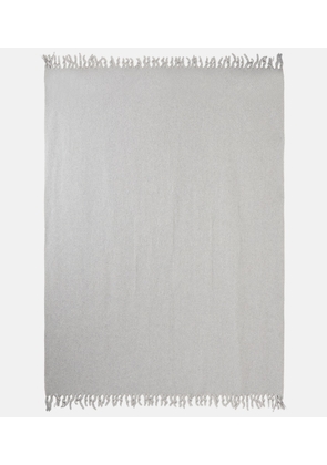 Loro Piana Logo jacquard cashmere throw