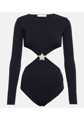 Valentino Embellished cut-out bodysuit
