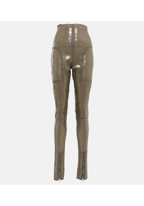 Rick Owens Dirt Waist embellished leggings