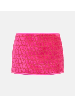 Valentino Toile Iconographe velvet miniskirt