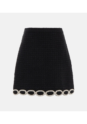 Valentino Embellished tweed miniskirt