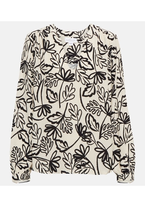Velvet Printed crepe blouse