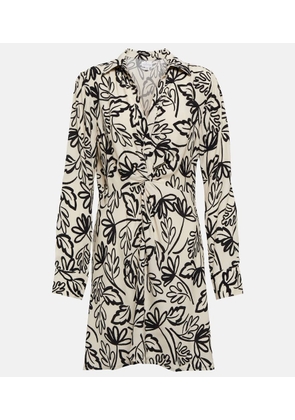 Velvet Stephie printed crepe minidress