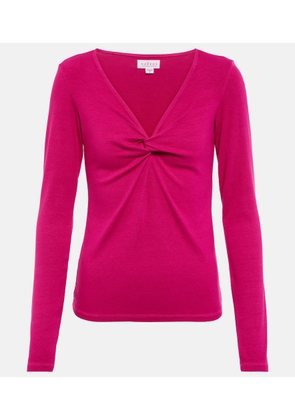 Velvet Twist-detail top