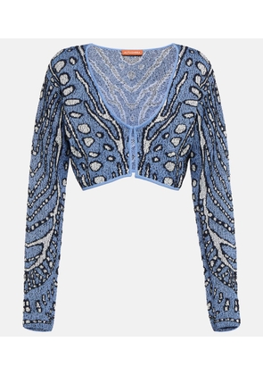 Altuzarra Damisi jacquard knit cropped cardigan
