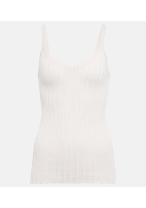 Petar Petrov Taro ribbed-knit silk tank top