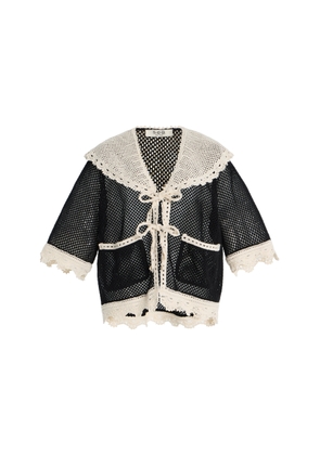 Sea Kendall Crochet Tie-Front Top - Moda Operandi