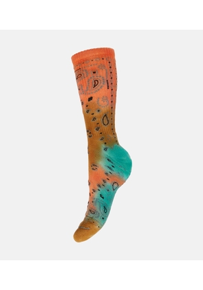 Alanui Bandana cotton-blend socks