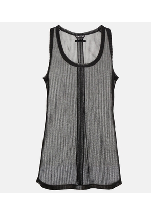 Tom Ford Semi-sheer ribbed jersey tank top